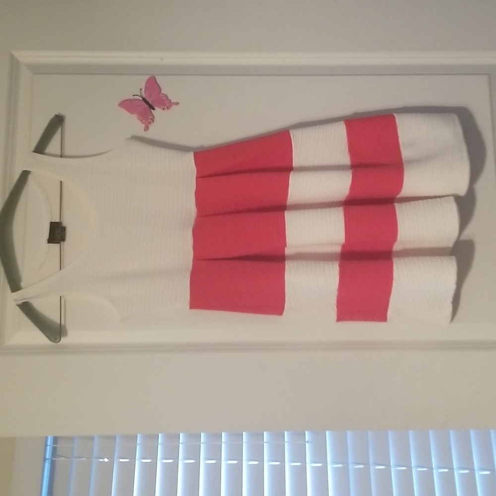 7/8 Pink and White dress